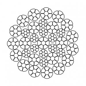 Стальной канат YOUNGWIRE DURAhoist 34C (34xK7) 14 мм, zZ Galv, 1960 N/mm2 — фото превью