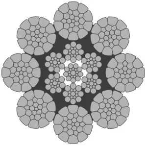 Стальной канат PYTHON Super 8C (8xK26) 20 мм, sZ Galv, 1960 N/mm2 — фото превью