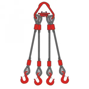 Строп канатный четырехветвевой 4СК 12,5 т, 8,5 м оцинкованный — фото превью