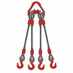 Строп канатный четырехветвевой 4СК 8 т, 5 м оцинкованный — фото превью